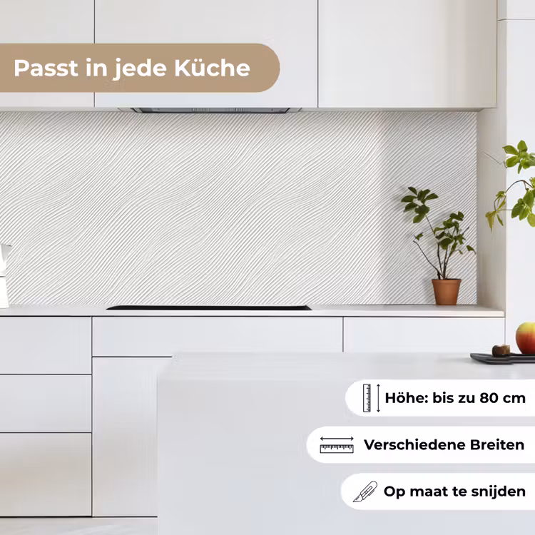 Golven - Ribbels - Wit keuken achterwand 2 middel 871 -sfeer4_DE