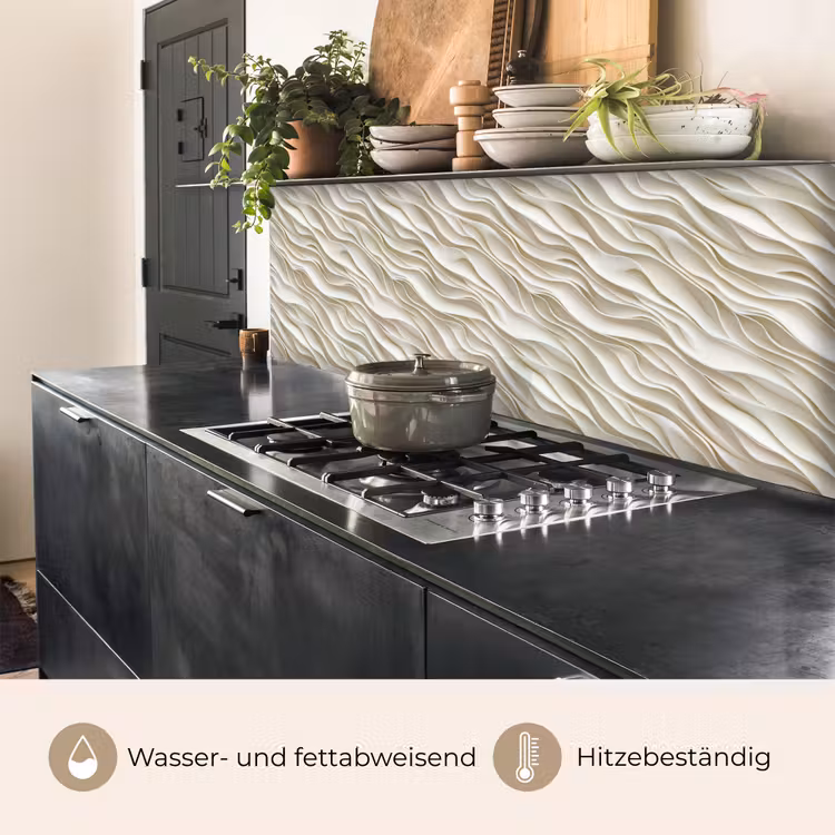 Golven - Wit - Minimalistisch keuken achterwand 2 middel 871 -usp_DE