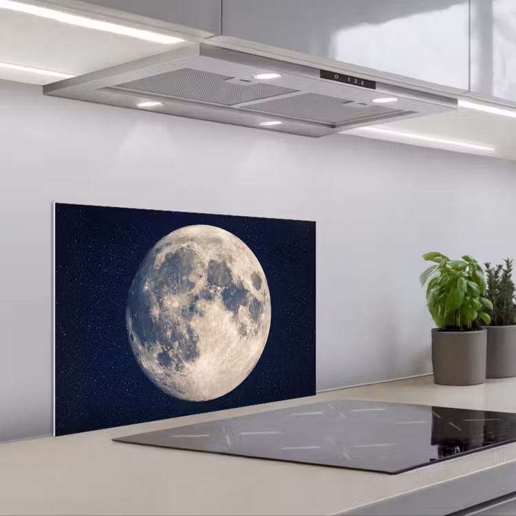 Ruimte - Maan - Kosmos keuken achterwand spatscherm klein -3d_schuin