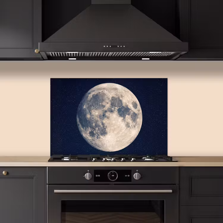 Ruimte - Maan - Kosmos keuken achterwand spatscherm klein -sfeer1