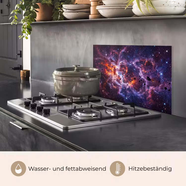 Space - Stars - Abstract - Colorful keuken achterwand spatscherm klein -usp_DE