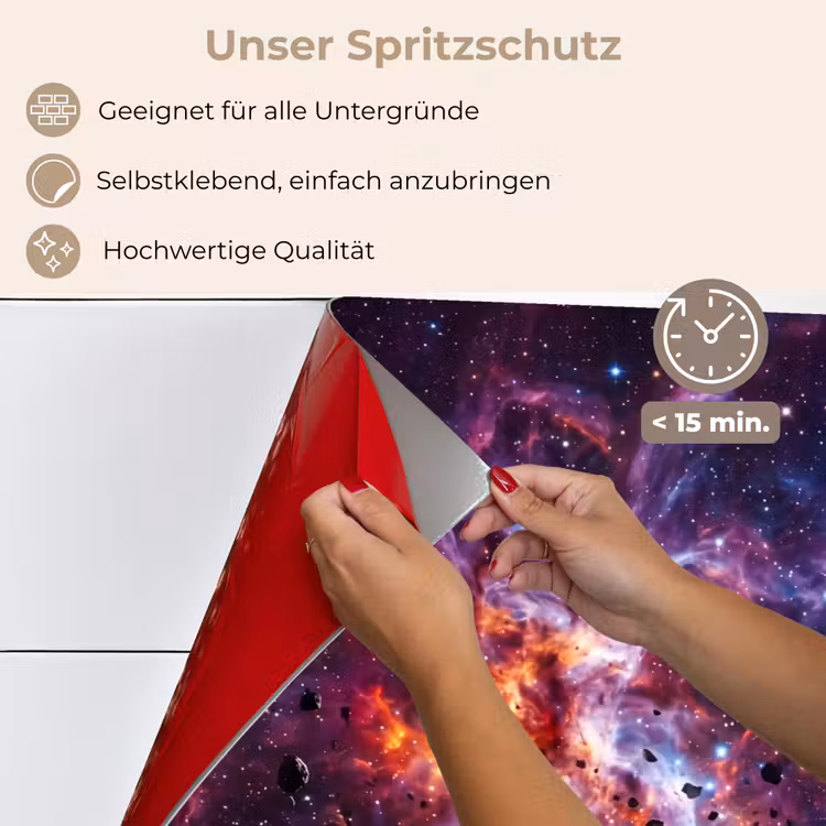 Space - Stars - Abstract - Colorful keuken achterwand spatscherm klein -spatscherm_DE