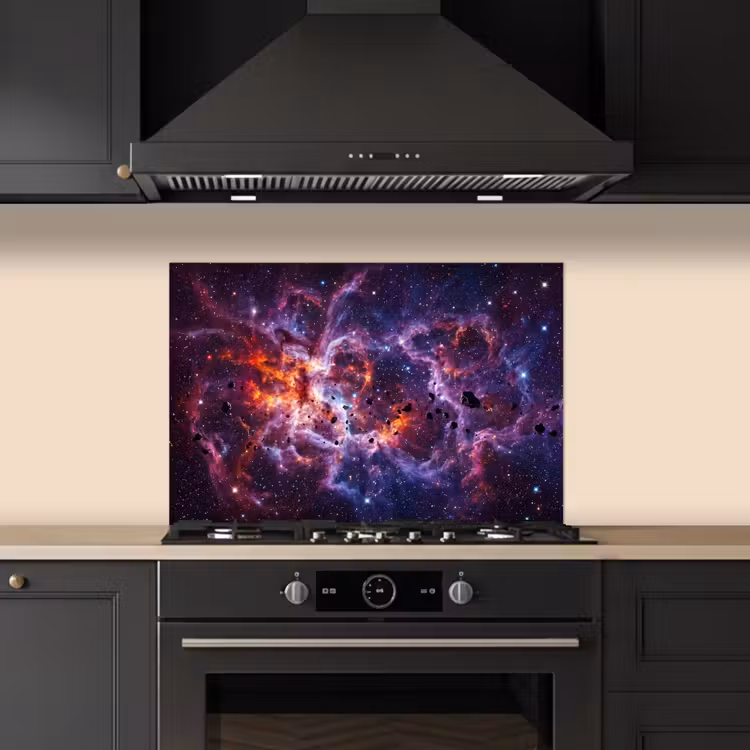 Space - Stars - Abstract - Colorful keuken achterwand spatscherm klein -sfeer1