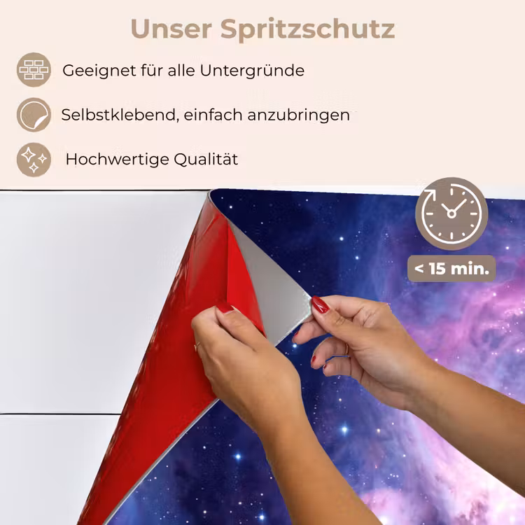 Ruimte - Sterren - Kleurrijk keuken achterwand spatscherm klein -spatscherm_DE
