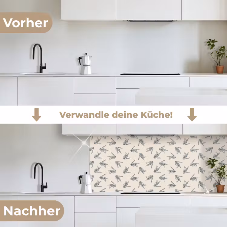 Wespen - Patroon - Jaren 50 keuken achterwand 2 middel 871 -voor-na_DE
