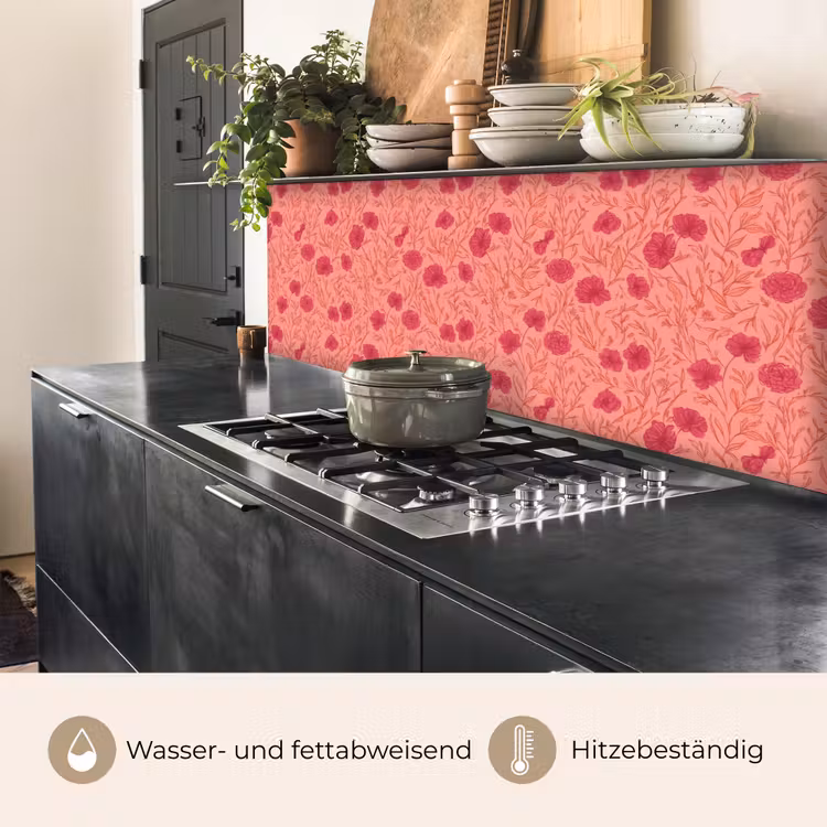 Weidebloemen - Romantisch - Roze keuken achterwand 2 middel 871 -usp_DE