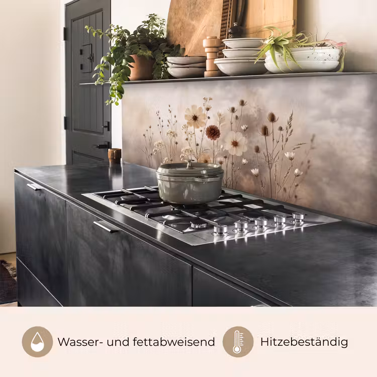 Wilde bloemen - Botanisch - Vintage - Natuur - Rustiek keuken achterwand 2 middel -usp_DE