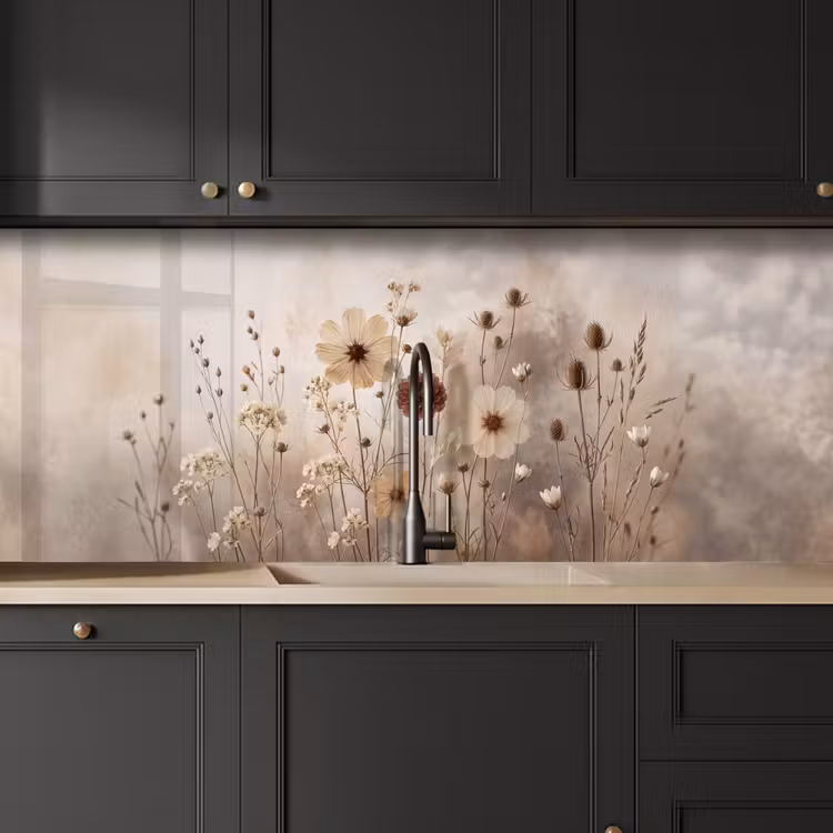Wilde bloemen - Botanisch - Vintage - Natuur - Rustiek keuken achterwand 2 middel -sfeer1