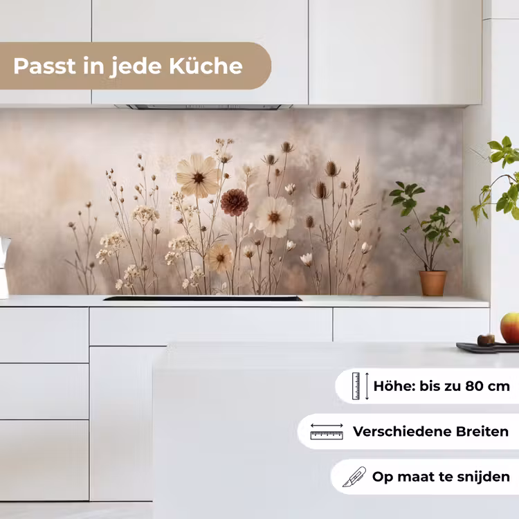 Wilde bloemen - Botanisch - Vintage - Natuur - Rustiek keuken achterwand 2 middel -sfeer4_DE
