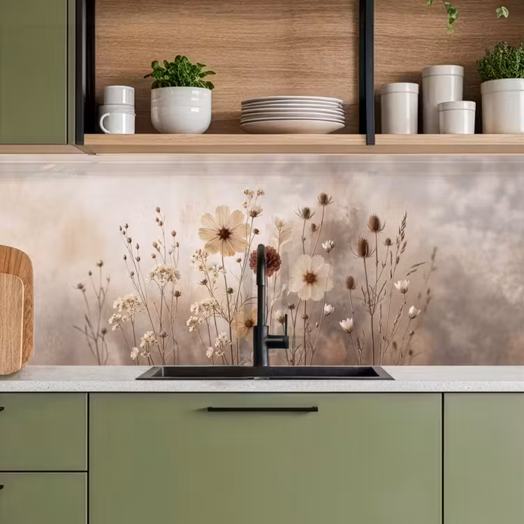 Wilde bloemen - Botanisch - Vintage - Natuur - Rustiek keuken achterwand 2 middel -sfeer3