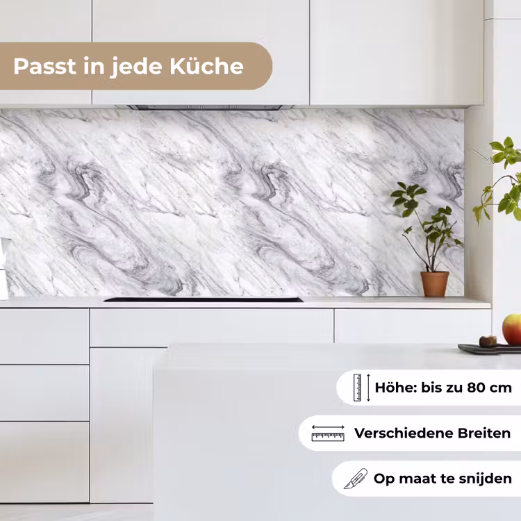 Wervelende - Grijsstructuur - Marmer - Wit keuken achterwand 2 middel 871 -sfeer4_DE