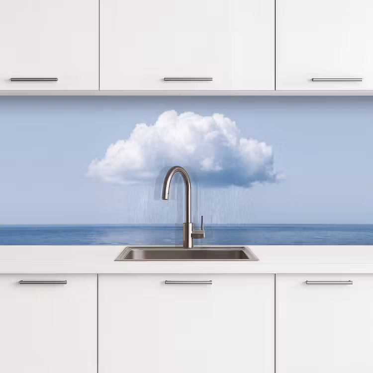 Küchenrückwand - Wolke – Regen – Natur - Wolk - Regen - Natuur keuken achterwand 2 middel
