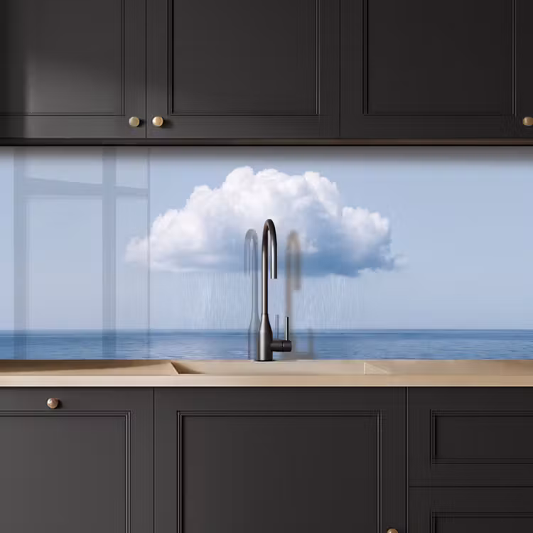 Küchenrückwand - Wolke – Regen – Natur - Wolk - Regen - Natuur keuken achterwand 2 middel