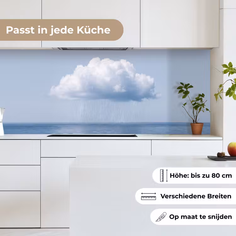 Küchenrückwand - Wolke – Regen – Natur - Wolk - Regen - Natuur keuken achterwand 2 middel