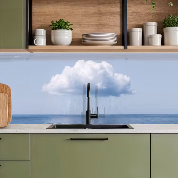 Küchenrückwand - Wolke – Regen – Natur - Wolk - Regen - Natuur keuken achterwand 2 middel