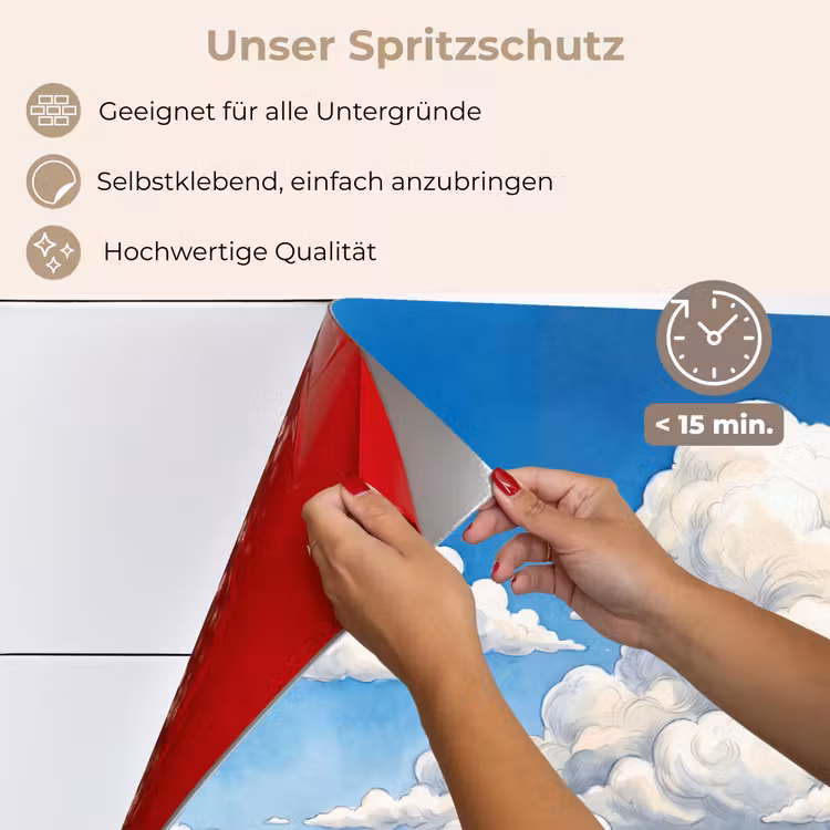 Wolken - Blauwe lucht - Natuur - Modern - Wit keuken achterwand spatscherm klein -spatscherm_DE