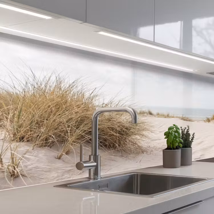 Wolken - Duinlandschap - Zand keuken achterwand 2 middel -3d_schuin