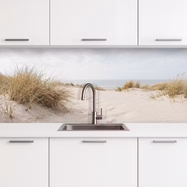 Wolken - Duinlandschap - Zand keuken achterwand 2 middel -3d