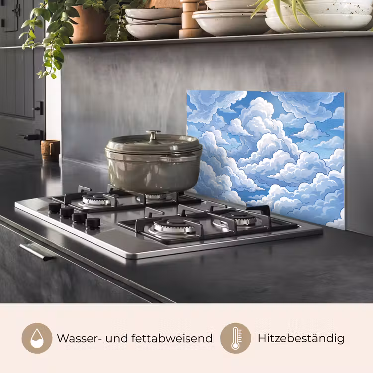 Wolken - Hemel - Abstract - Wit keuken achterwand spatscherm klein -usp_DE