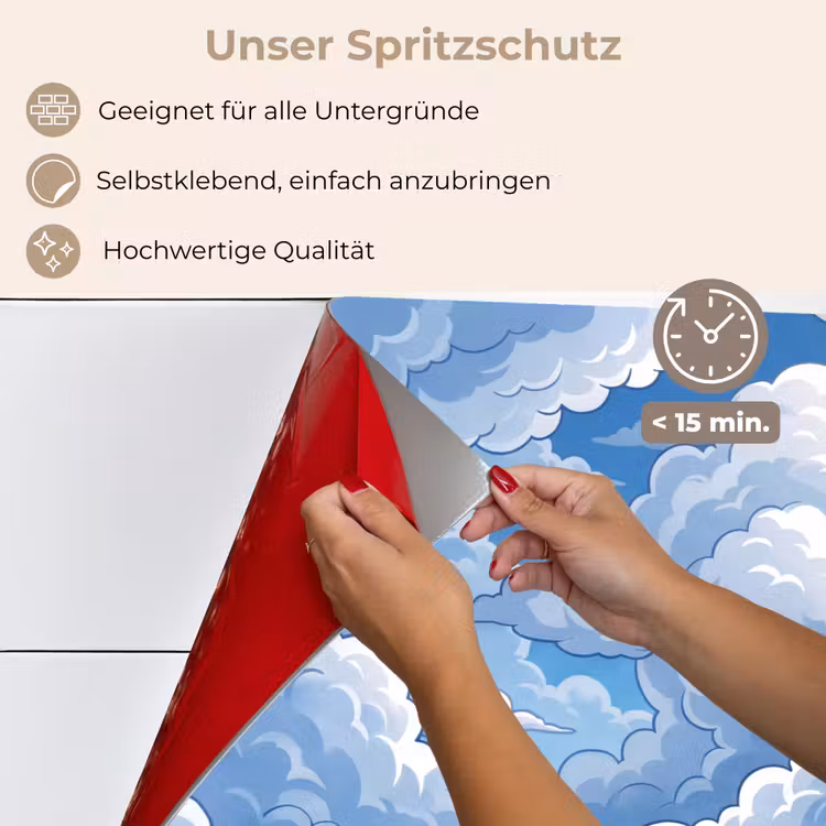 Wolken - Hemel - Abstract - Wit keuken achterwand spatscherm klein -spatscherm_DE
