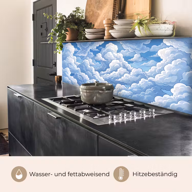 Wolken - Hemel - Abstract - Wit keuken achterwand 2 middel -usp_DE