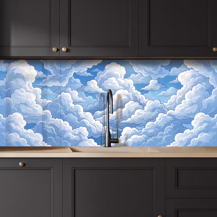 Wolken - Hemel - Abstract - Wit keuken achterwand 2 middel -sfeer1