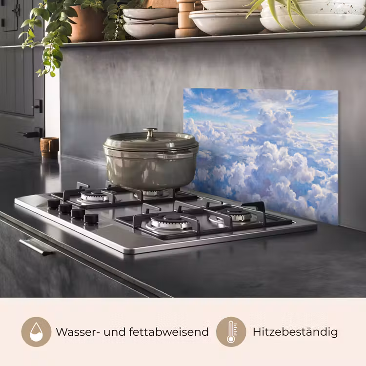 Wolken - Lucht - Natuur - Abstract - Blauw keuken achterwand spatscherm klein -usp_DE