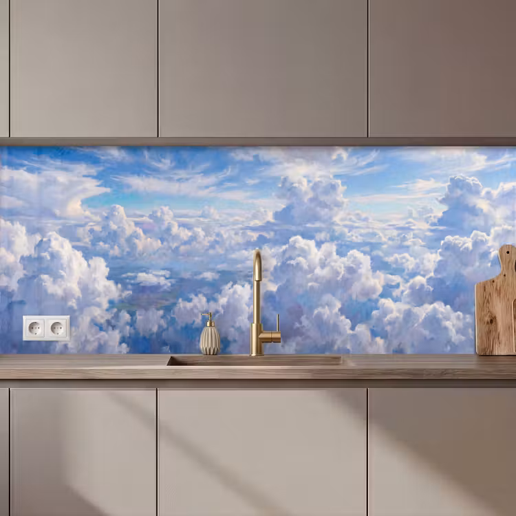 Wolken - Lucht - Natuur - Abstract - Blauw keuken achterwand 2 middel zz_3dshopping