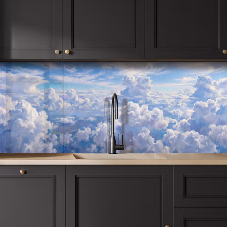 Wolken - Lucht - Natuur - Abstract - Blauw keuken achterwand 2 middel -sfeer1