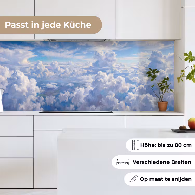 Wolken - Lucht - Natuur - Abstract - Blauw keuken achterwand 2 middel -sfeer4_DE