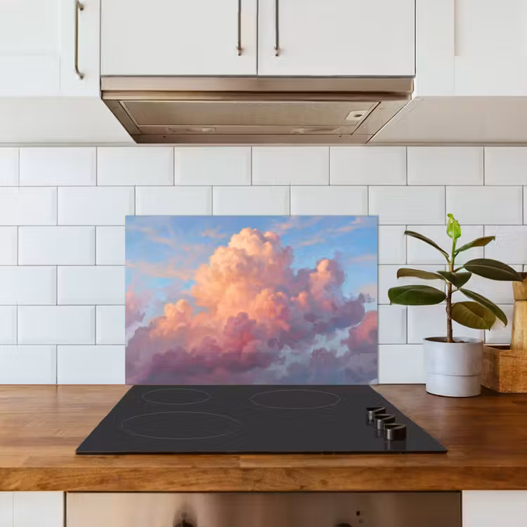 Wolken - Lucht - Natuur - Abstract - Kleurrijk keuken achterwand spatscherm klein -sfeer2