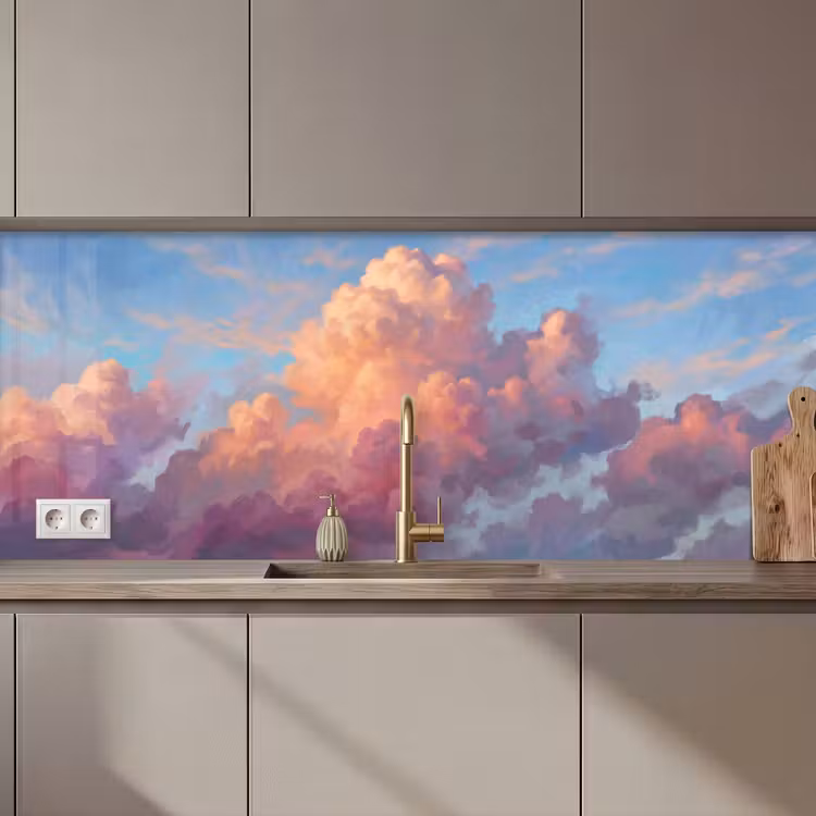 Wolken - Lucht - Natuur - Abstract - Kleurrijk keuken achterwand 2 middel zz_3dshopping