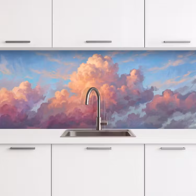 Wolken - Lucht - Natuur - Abstract - Kleurrijk keuken achterwand 2 middel -3d