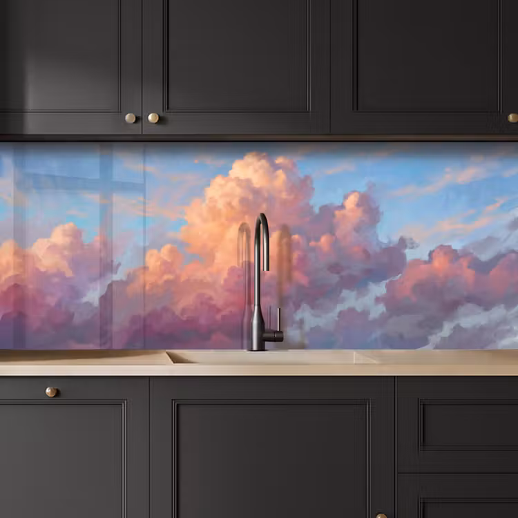 Wolken - Lucht - Natuur - Abstract - Kleurrijk keuken achterwand 2 middel -sfeer1