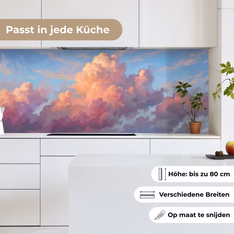 Wolken - Lucht - Natuur - Abstract - Kleurrijk keuken achterwand 2 middel -sfeer4_DE
