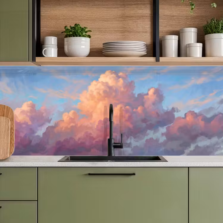 Wolken - Lucht - Natuur - Abstract - Kleurrijk keuken achterwand 2 middel -sfeer3