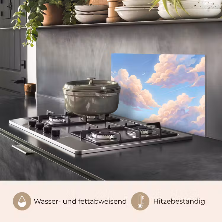 Wolken - Lucht - Natuur - Blauw keuken achterwand spatscherm klein -usp_DE