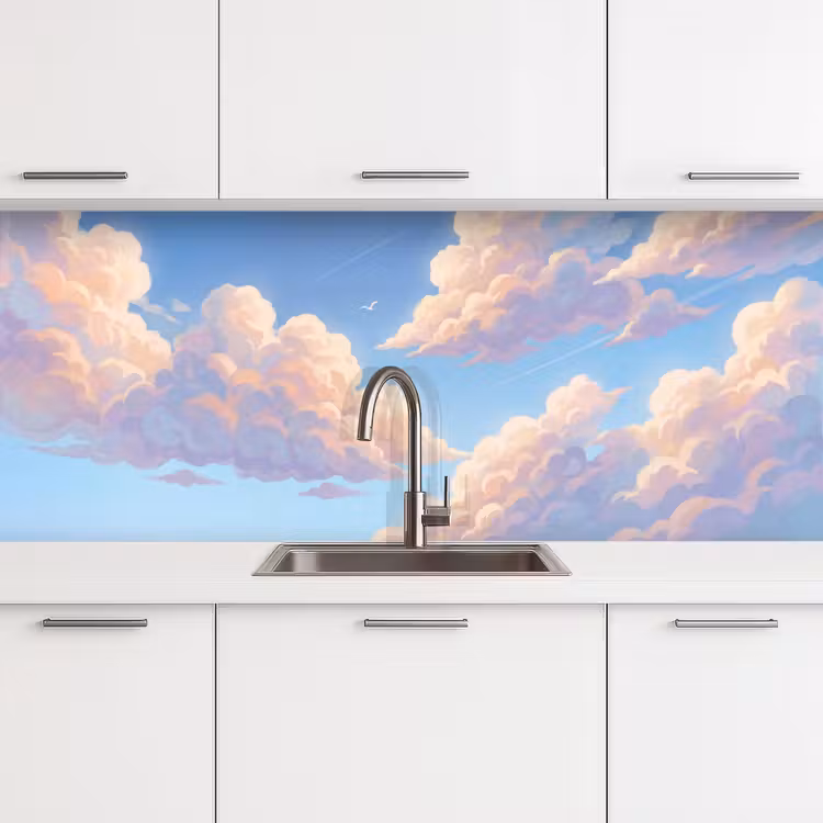 Wolken - Lucht - Natuur - Blauw keuken achterwand 2 middel -3d