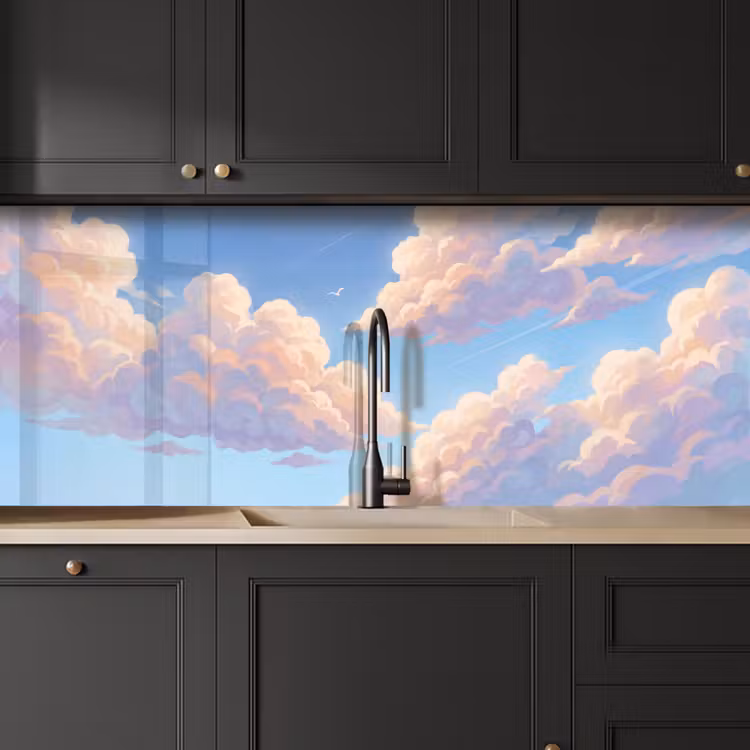 Wolken - Lucht - Natuur - Blauw keuken achterwand 2 middel -sfeer1