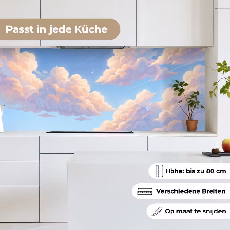 Wolken - Lucht - Natuur - Blauw keuken achterwand 2 middel -sfeer4_DE
