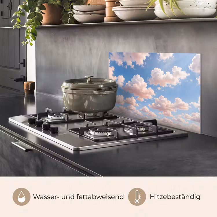 Wolken - Hemel - Natuur - Licht - Blauw keuken achterwand spatscherm klein -usp_DE