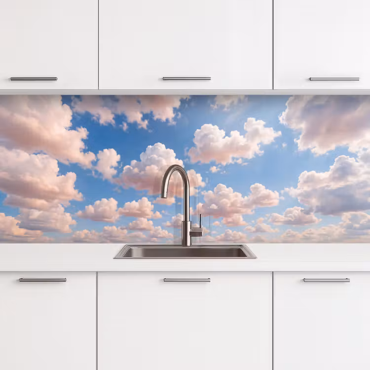 Wolken - Hemel - Natuur - Licht - Blauw keuken achterwand 2 middel -3d