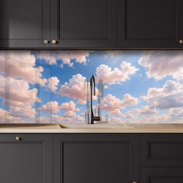 Wolken - Hemel - Natuur - Licht - Blauw keuken achterwand 2 middel -sfeer1