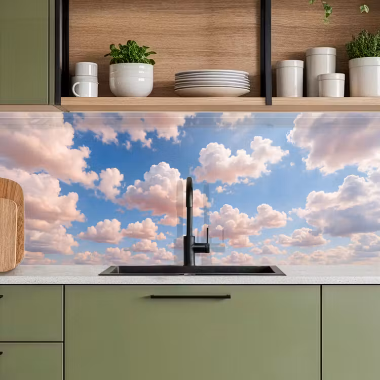 Wolken - Hemel - Natuur - Licht - Blauw keuken achterwand 2 middel -sfeer3