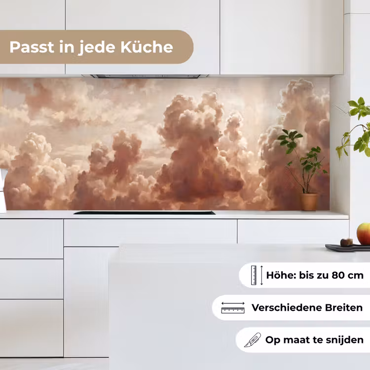 Wolken - Lucht - Natuur - Modern - Bruin keuken achterwand 2 middel -sfeer4_DE