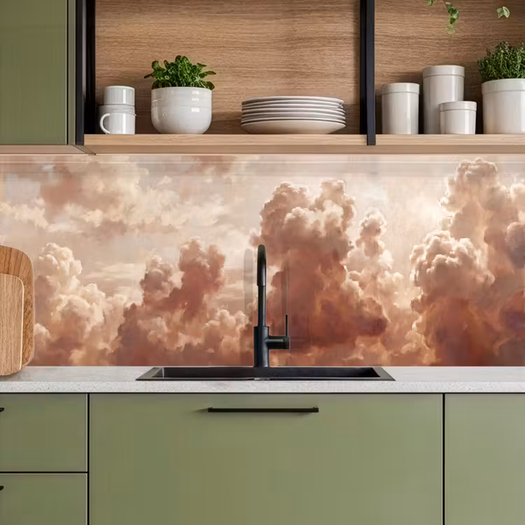 Wolken - Lucht - Natuur - Modern - Bruin keuken achterwand 2 middel -sfeer3