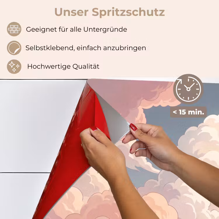 Wolken - Lucht - Natuur - Pastel - Roze keuken achterwand spatscherm klein -spatscherm_DE
