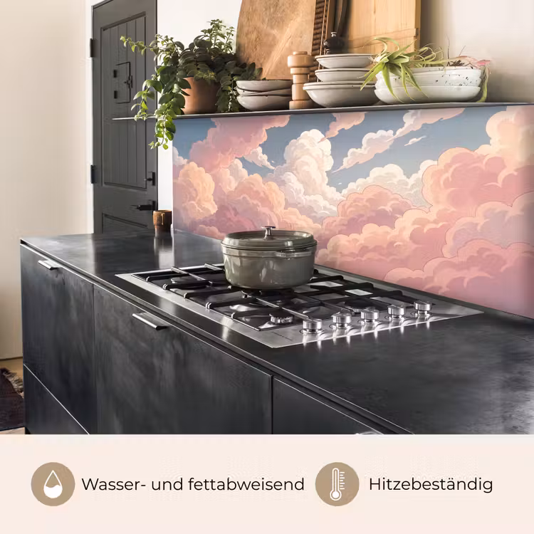 Wolken - Lucht - Natuur - Pastel - Roze keuken achterwand 2 middel -usp_DE