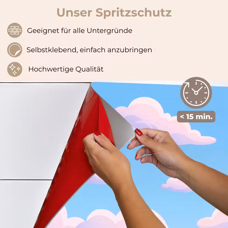 Wolken - Roze - Blauw - Natuur - Modern keuken achterwand spatscherm klein -spatscherm_DE