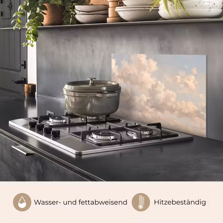 Wolken - Zacht - Natuur - Klassiek - Beige keuken achterwand spatscherm klein -usp_DE